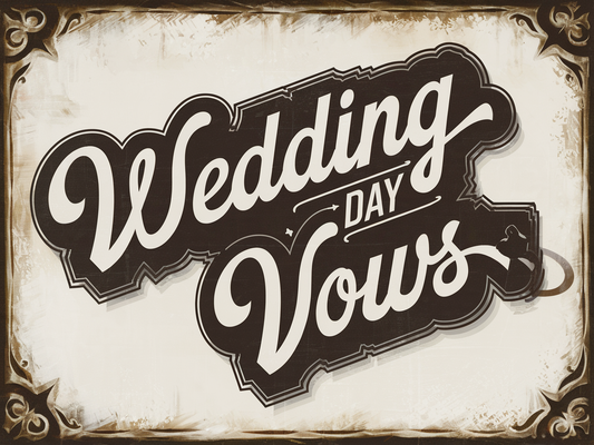 Wedding Day Vows Canvas Wall Art Gifts