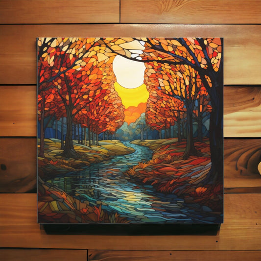 Canvas Art That Resembles Stained Glass