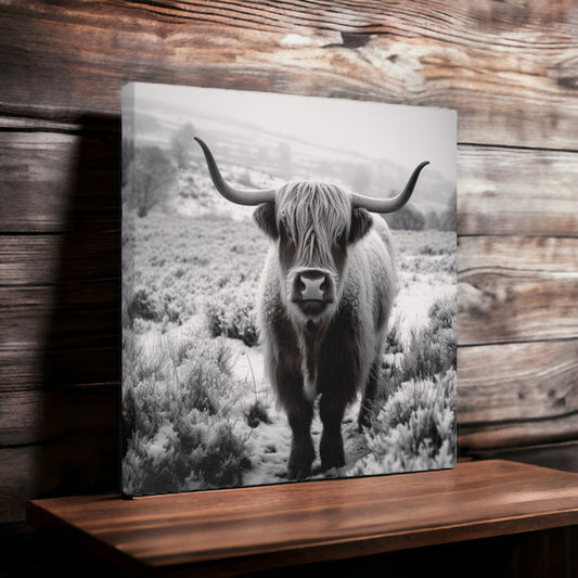 Highland Cow Canvas Wall Art