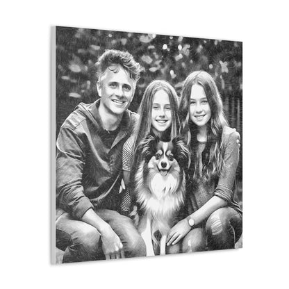 "Black & White Family Photo" Custom Wall Art - Weave Got Gifts - Unique Gifts You Won’t Find Anywhere Else!