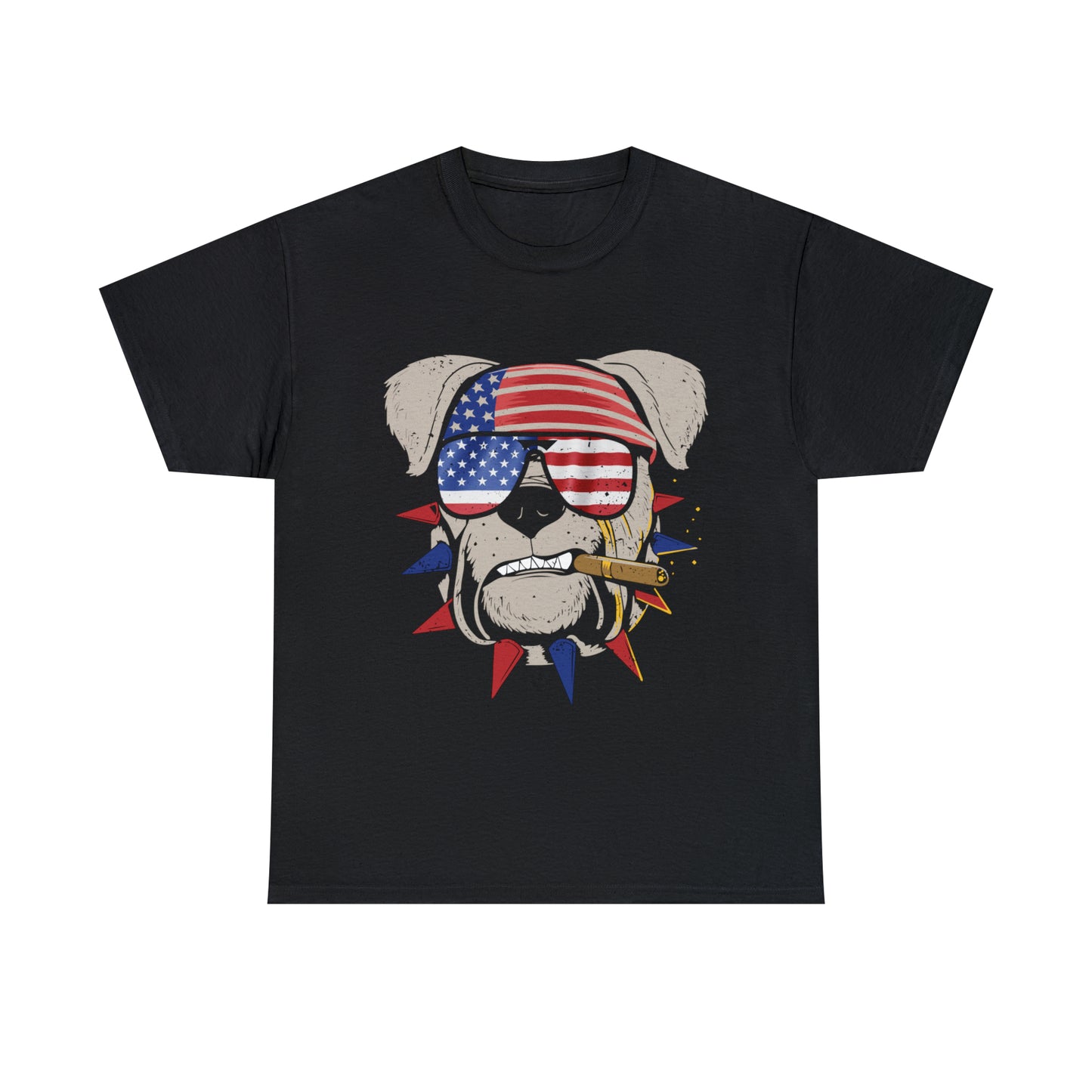 "Patriotic Pup With Cigar" T-Shirt - Weave Got Gifts - Unique Gifts You Won’t Find Anywhere Else!