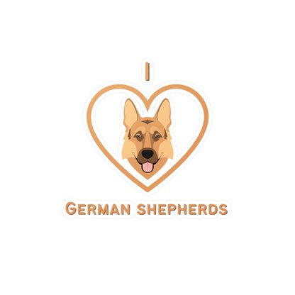 "I Love German Shepherds" Vinyl Decals - Weave Got Gifts - Unique Gifts You Won’t Find Anywhere Else!