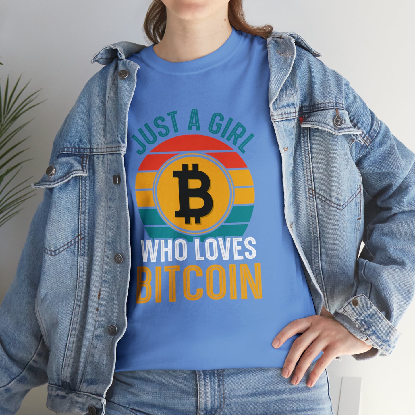 "Just A Girl Who Loves Bitcoin" T-Shirt - Weave Got Gifts - Unique Gifts You Won’t Find Anywhere Else!