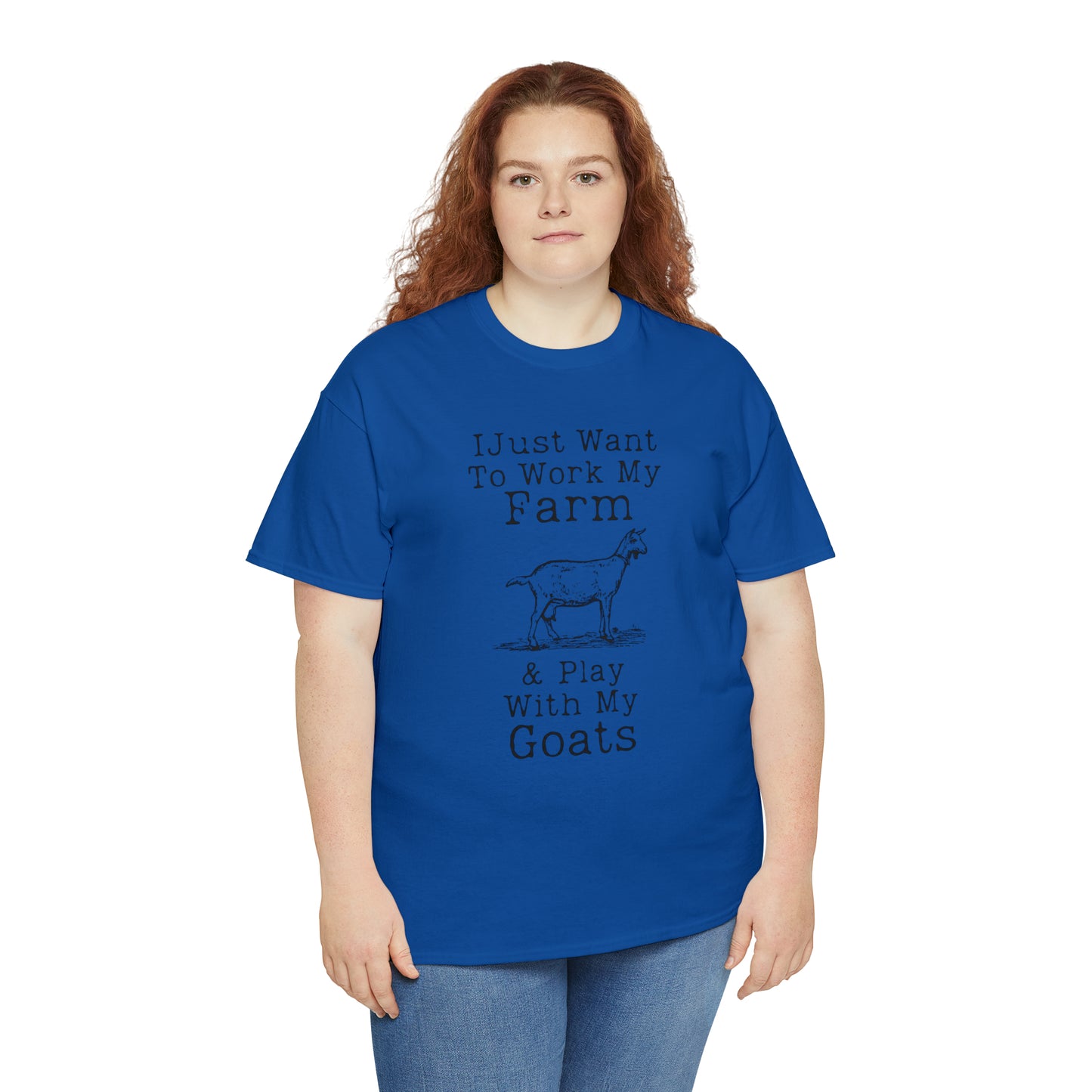 "I Just Want To Work My Farm & Play With My Goats" T-Shirt - Weave Got Gifts - Unique Gifts You Won’t Find Anywhere Else!