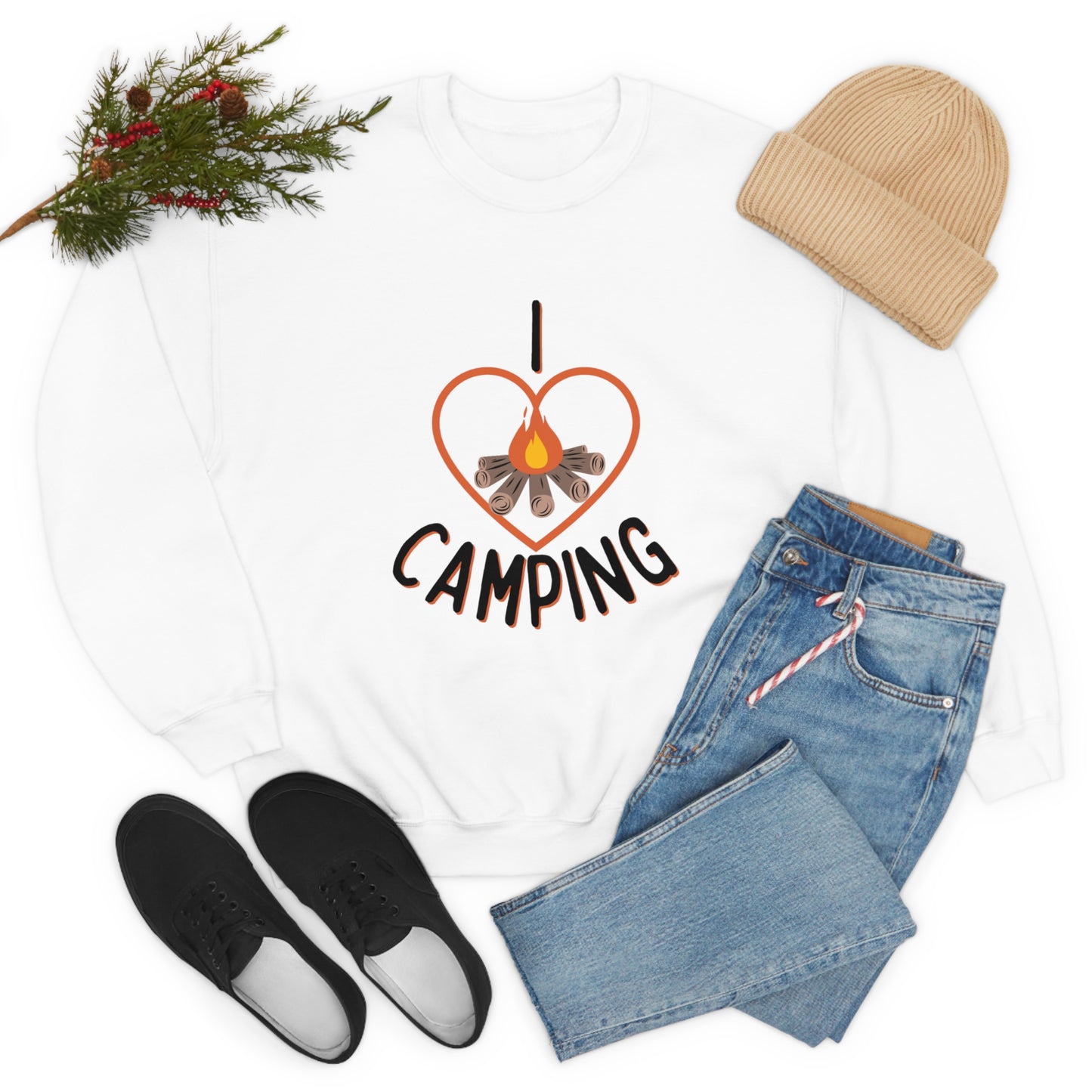 "I Love Camping" Crewneck Sweatshirt - Weave Got Gifts - Unique Gifts You Won’t Find Anywhere Else!