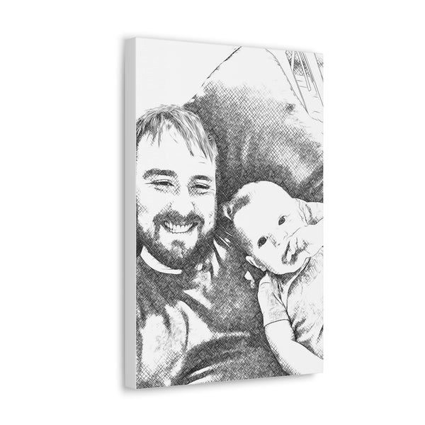 "Daddy & Son Photo" Custom Wall Art - Weave Got Gifts - Unique Gifts You Won’t Find Anywhere Else!