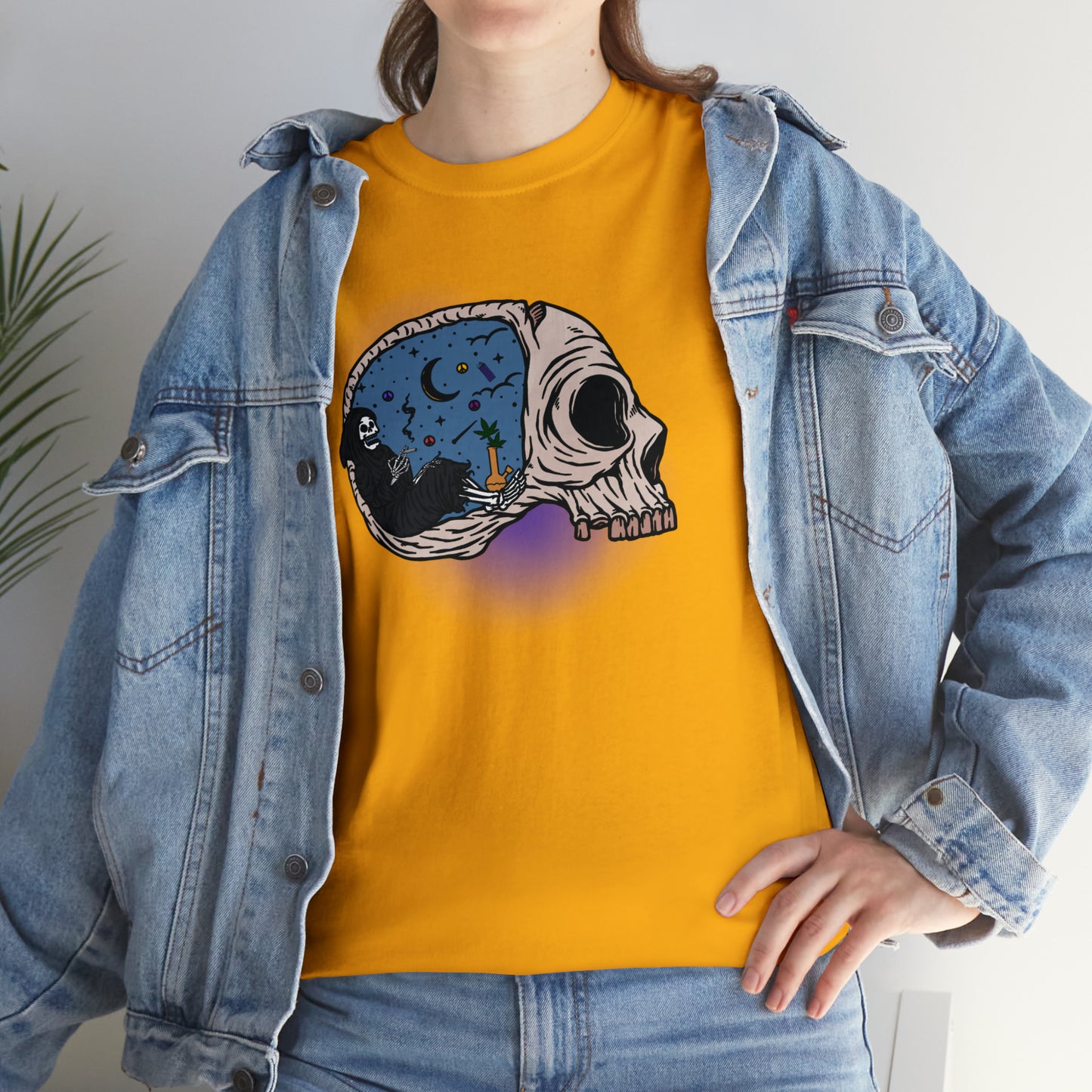 "Grim Reaper Inside Skull Smoking Cannabis" T-Shirt - Weave Got Gifts - Unique Gifts You Won’t Find Anywhere Else!