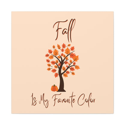 Tree with orange leaves and fall quote canvas wall art
