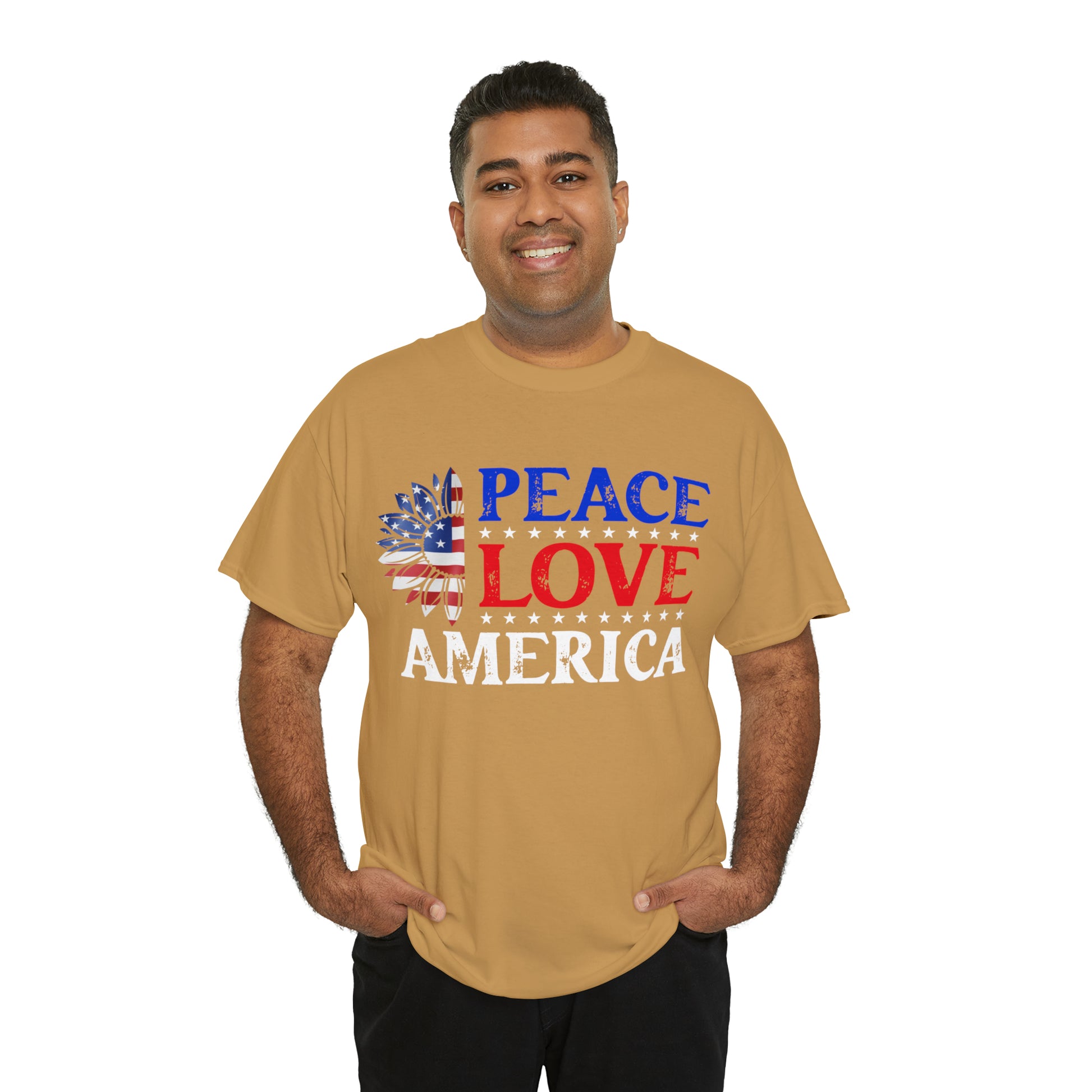 "Peace, Love, America" T-Shirt - Weave Got Gifts - Unique Gifts You Won’t Find Anywhere Else!