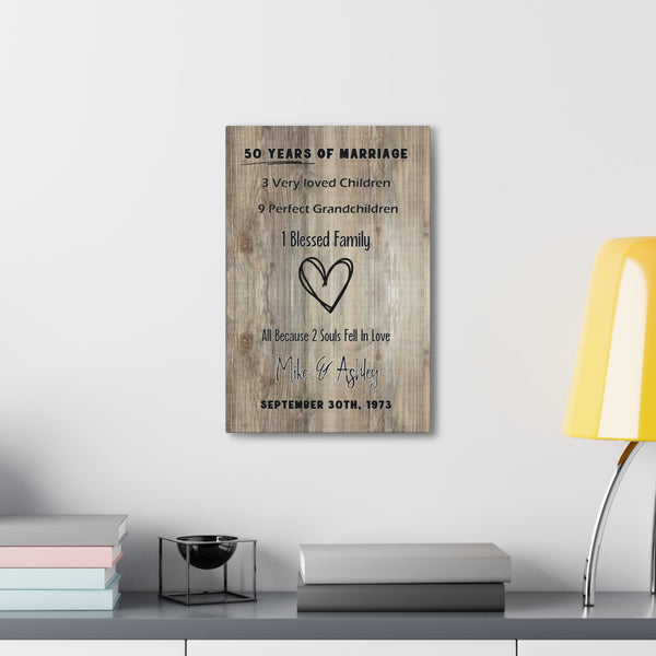 "50 Years Of Marriage" Wall Art - Weave Got Gifts - Unique Gifts You Won’t Find Anywhere Else!