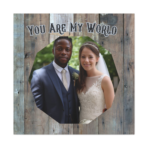 "You Are My World" Custom Photo Wall Art - Weave Got Gifts - Unique Gifts You Won’t Find Anywhere Else!