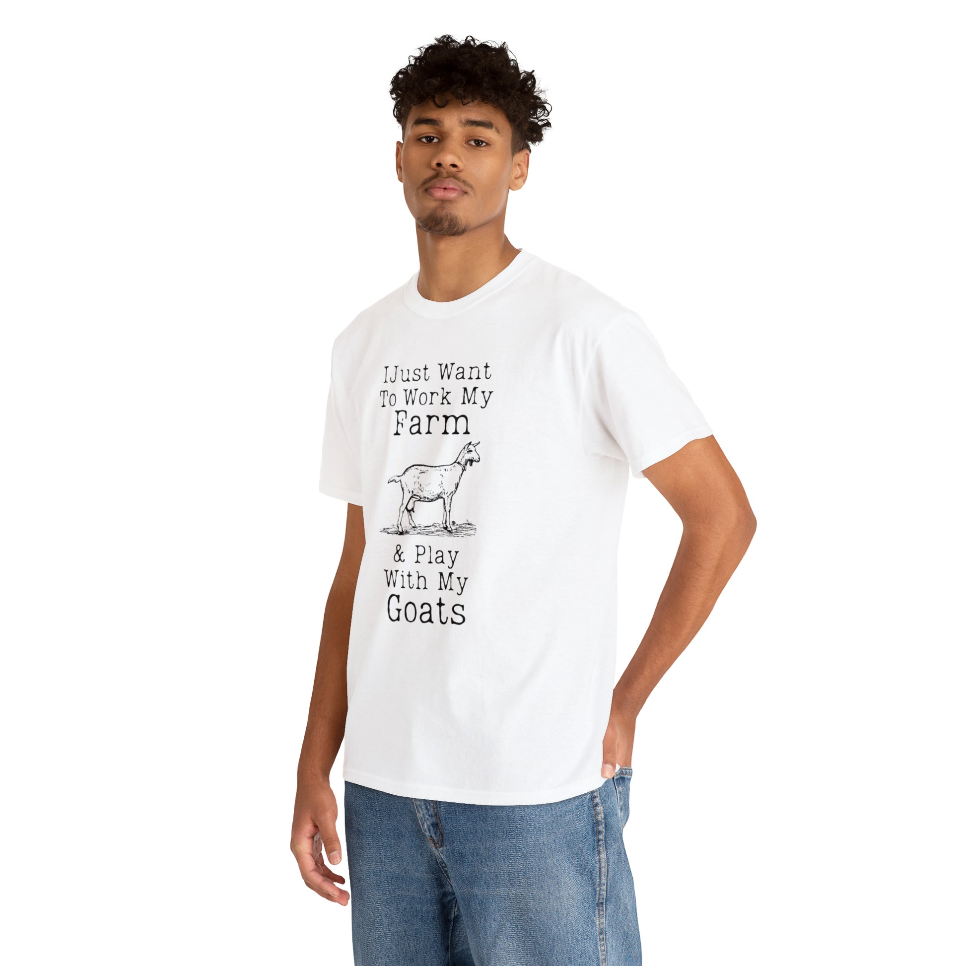 "I Just Want To Work My Farm & Play With My Goats" T-Shirt - Weave Got Gifts - Unique Gifts You Won’t Find Anywhere Else!