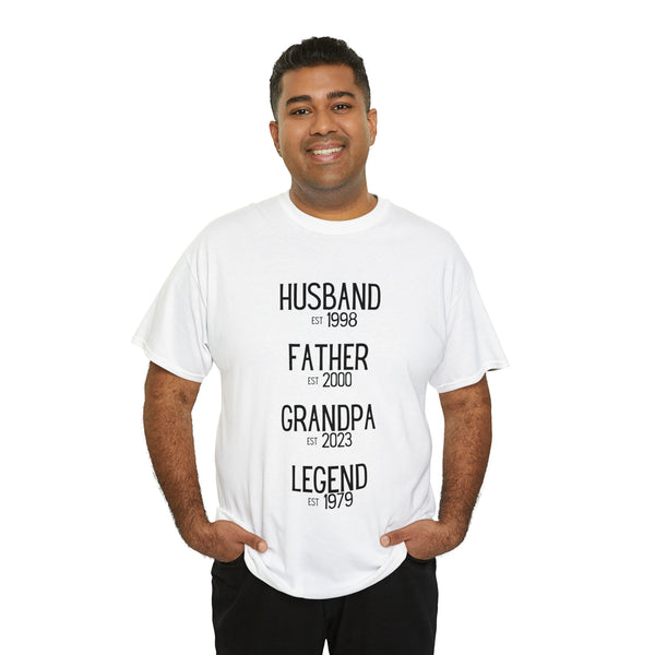 Custom "Husband, Father, Grandpa, Established" T-Shirt - Weave Got Gifts - Unique Gifts You Won’t Find Anywhere Else!