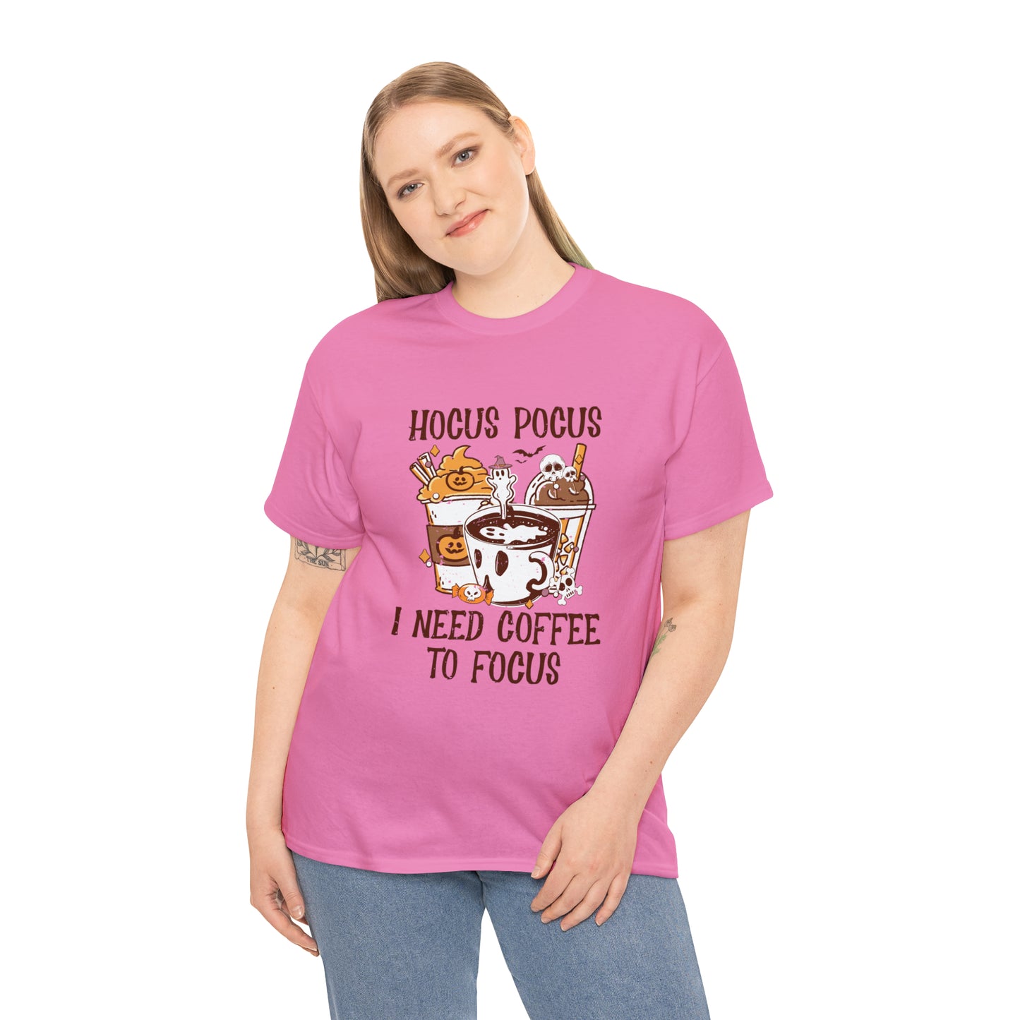 "Hocus Pocus, I Need Coffee To Focus" T-Shirt - Weave Got Gifts - Unique Gifts You Won’t Find Anywhere Else!