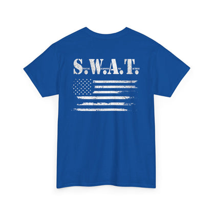 SWAT t-shirt with “Special Weapons and Tactics” definition
