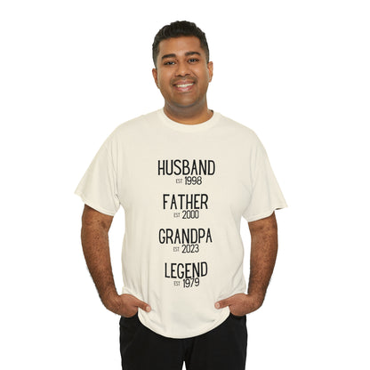 Custom "Husband, Father, Grandpa, Established" T-Shirt - Weave Got Gifts - Unique Gifts You Won’t Find Anywhere Else!