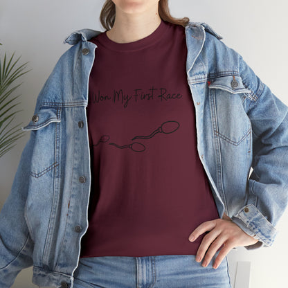 "I Won My First Race" Adult T-Shirt - Weave Got Gifts - Unique Gifts You Won’t Find Anywhere Else!