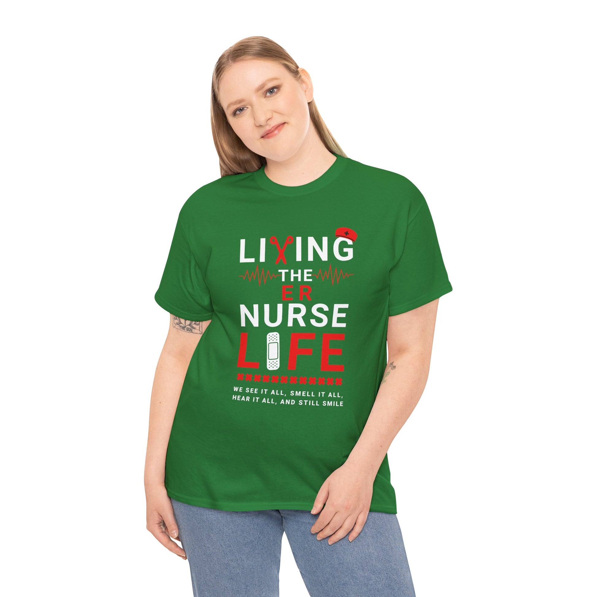 Living the ER Nurse Life T-Shirt – Funny ER Nurse Quote Shirt

