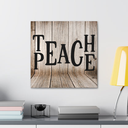 "Teach Peace" Rustic Wall Art - Weave Got Gifts - Unique Gifts You Won’t Find Anywhere Else!