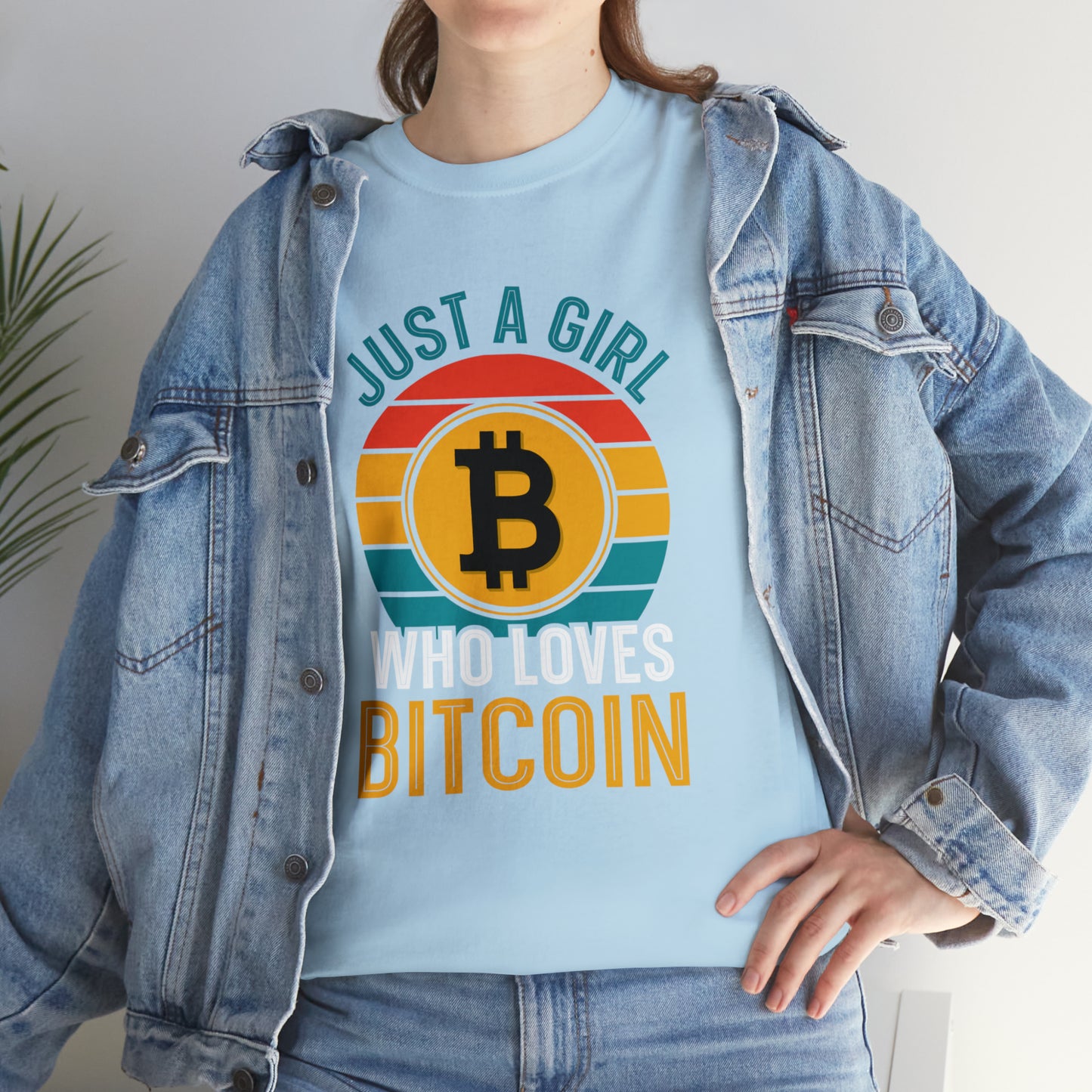 "Just A Girl Who Loves Bitcoin" T-Shirt - Weave Got Gifts - Unique Gifts You Won’t Find Anywhere Else!