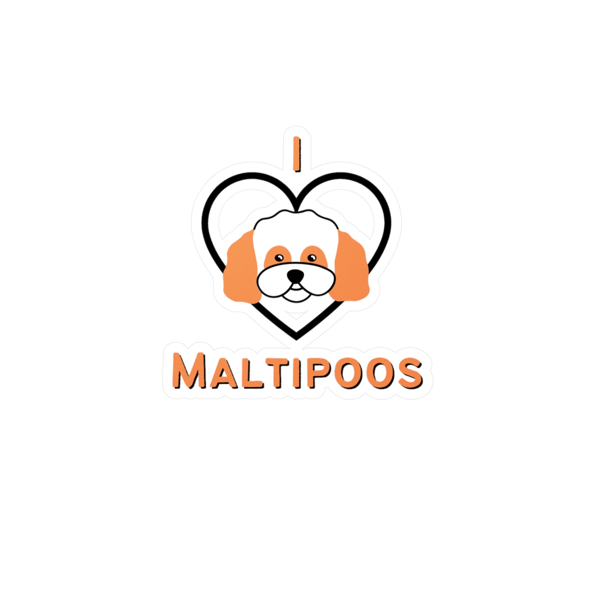 "I Love Maltipoos" Vinyl Sticker - Weave Got Gifts - Unique Gifts You Won’t Find Anywhere Else!