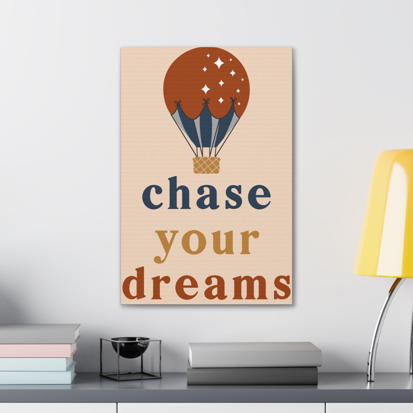 Motivational hot air balloon canvas for daycare or preschool
