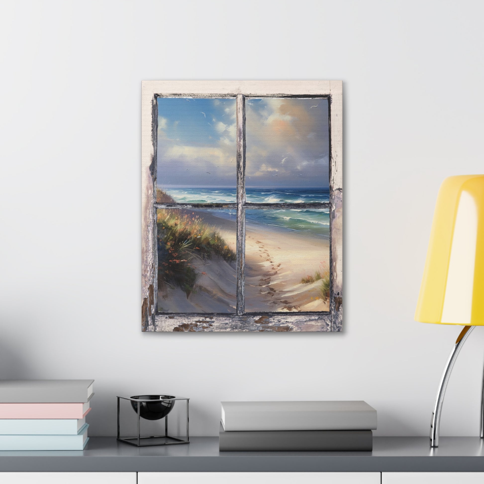 "Sandy Beach Window View" Wall Art - Weave Got Gifts - Unique Gifts You Won’t Find Anywhere Else!