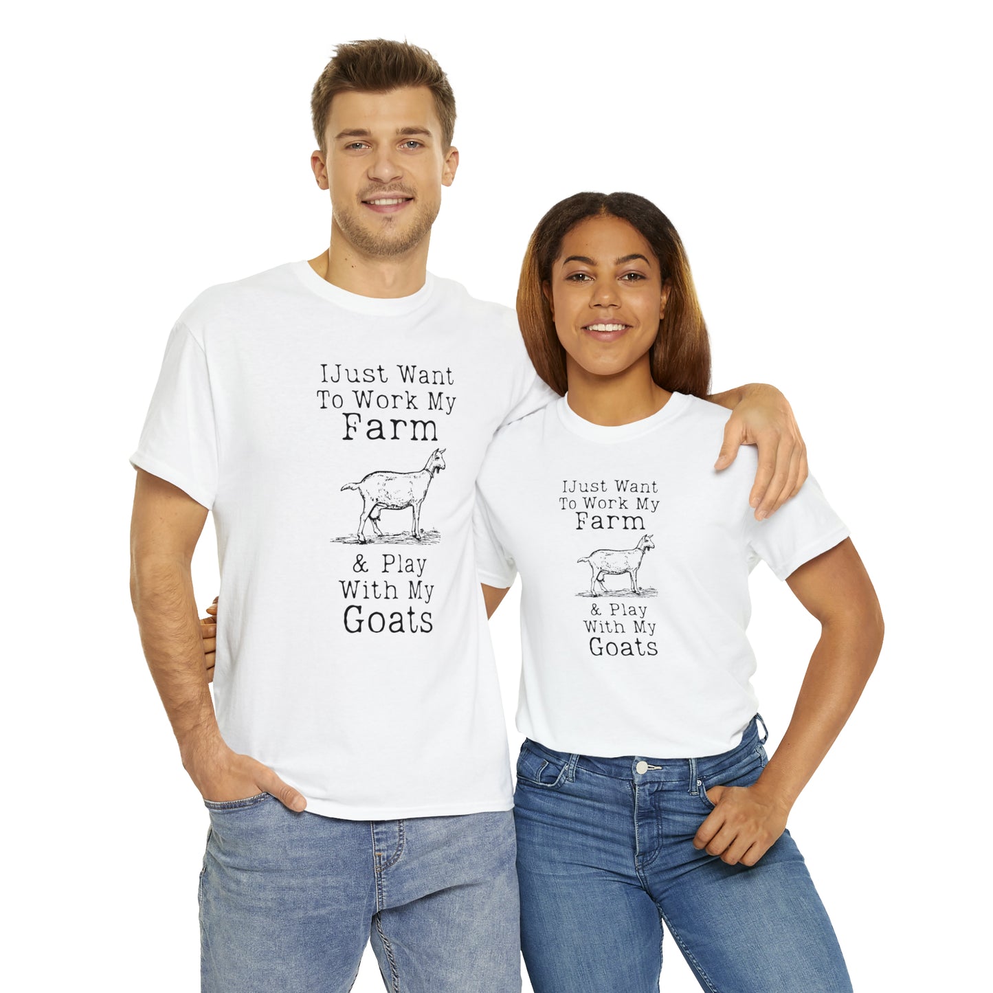 "I Just Want To Work My Farm & Play With My Goats" T-Shirt - Weave Got Gifts - Unique Gifts You Won’t Find Anywhere Else!