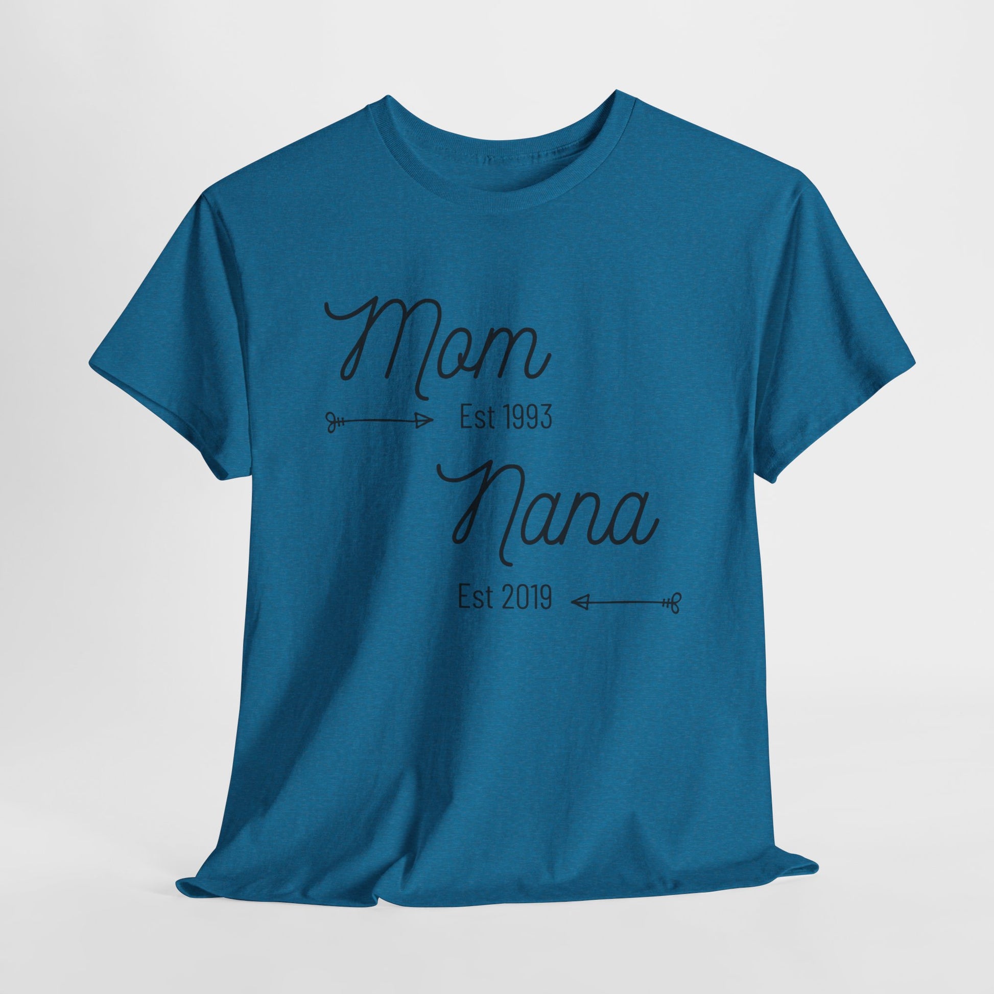 Family keepsake t-shirt with custom dates
