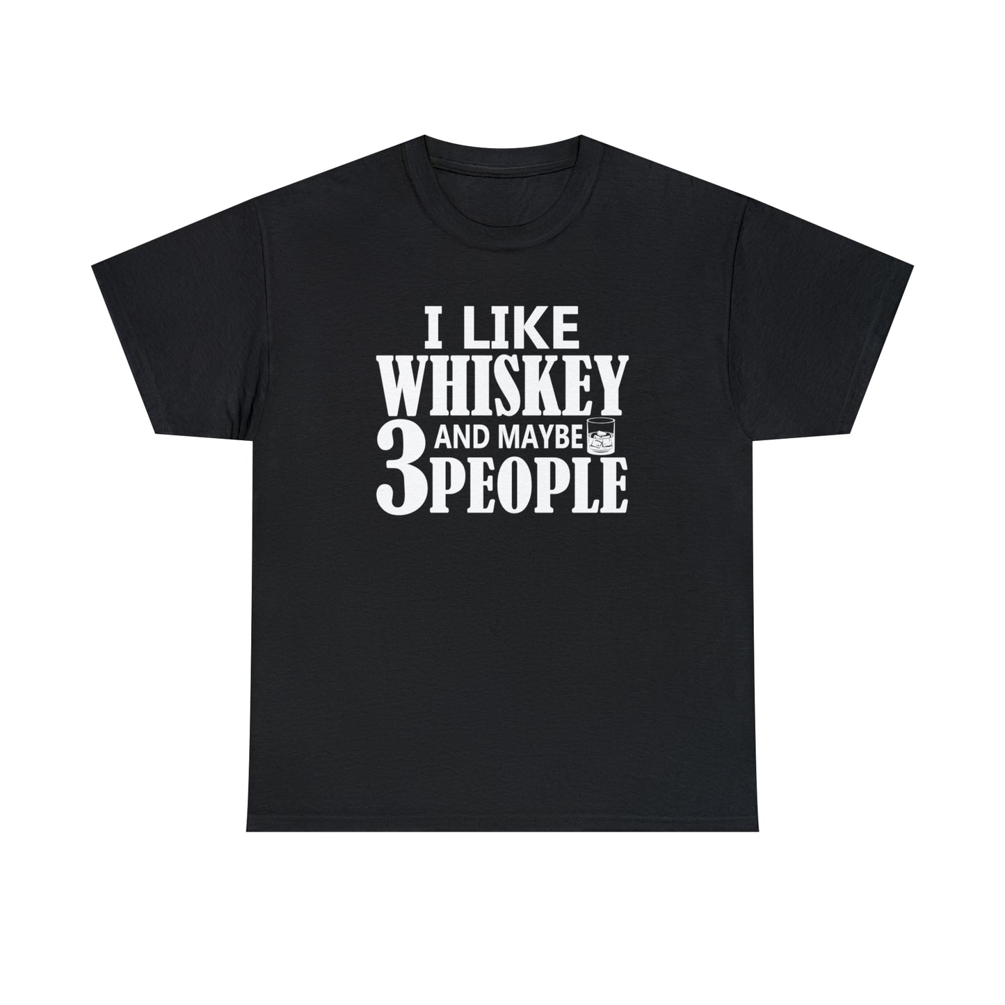 Humorous whiskey lover's t-shirt with a witty saying.