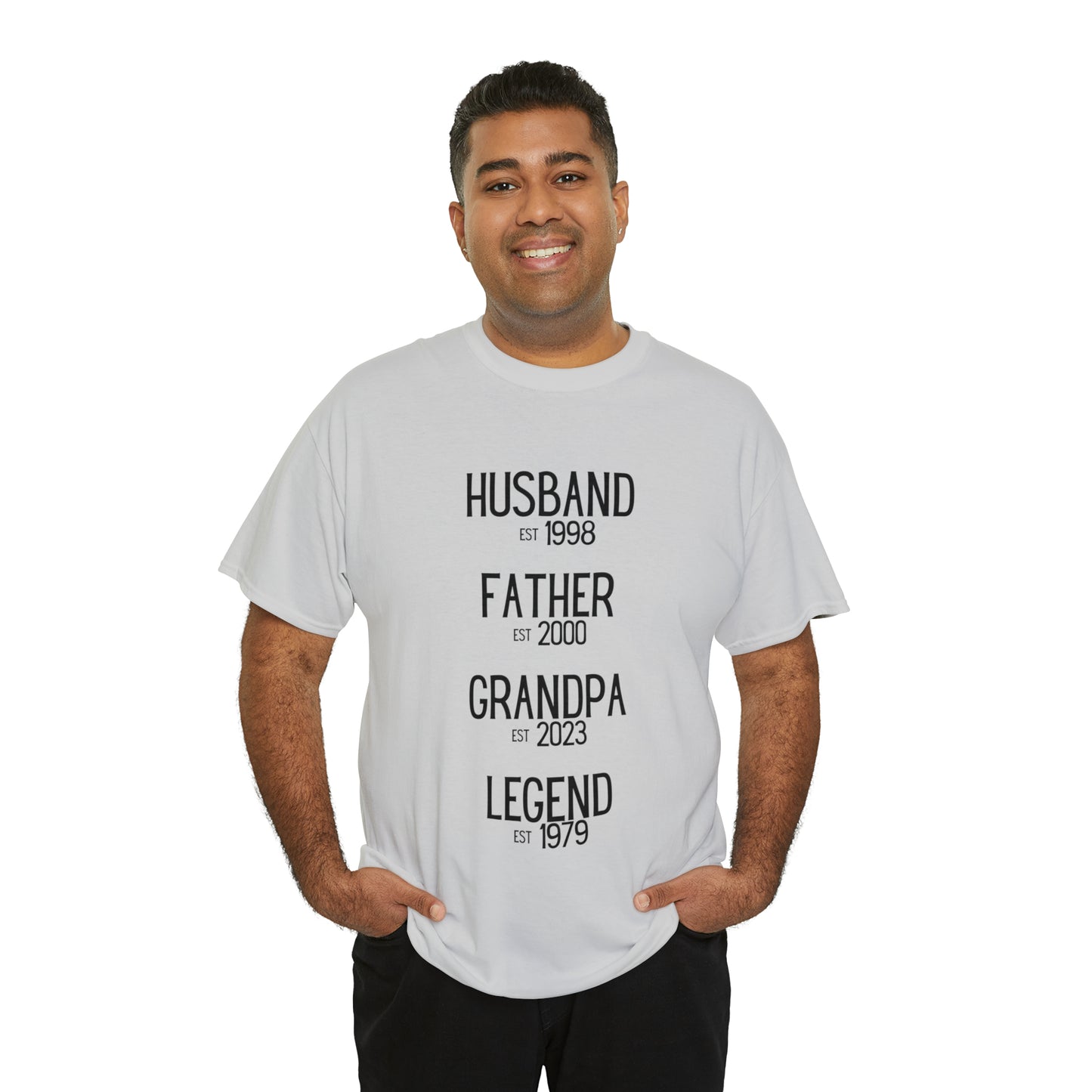 Custom "Husband, Father, Grandpa, Established" T-Shirt - Weave Got Gifts - Unique Gifts You Won’t Find Anywhere Else!