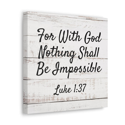 "For With God, Nothing Shall Be Impossible" Wall Art - Weave Got Gifts - Unique Gifts You Won’t Find Anywhere Else!