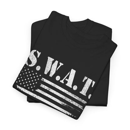 Police SWAT shirt with American flag and SWAT lettering
