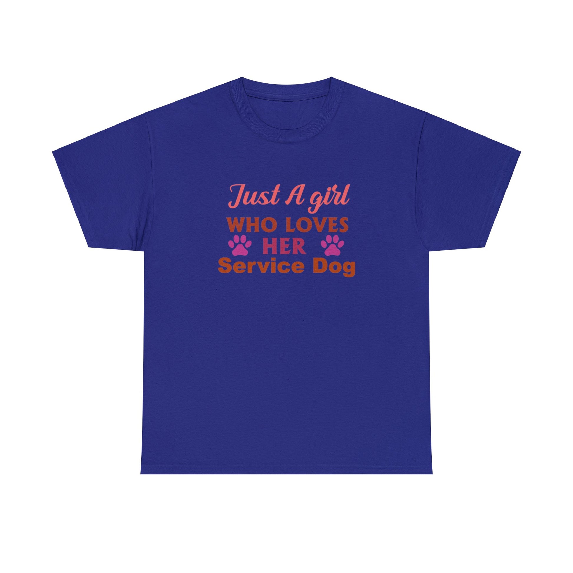 "Just A Girl Who Loves Her Service Dog" Women's T-Shirt - Weave Got Gifts - Unique Gifts You Won’t Find Anywhere Else!