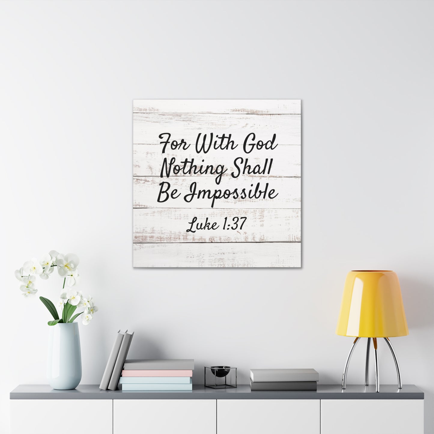 "For With God, Nothing Shall Be Impossible" Wall Art - Weave Got Gifts - Unique Gifts You Won’t Find Anywhere Else!