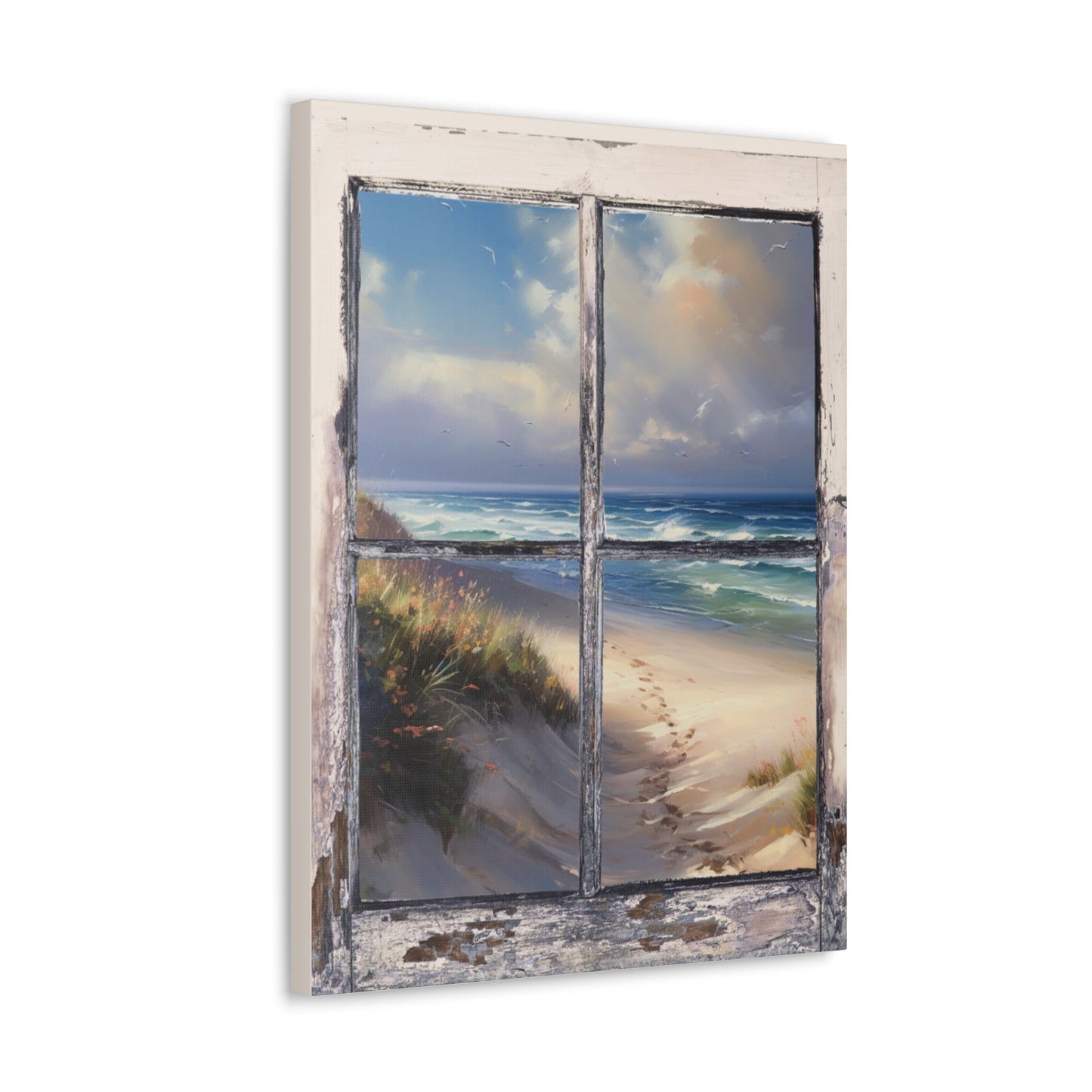 "Sandy Beach Window View" Wall Art - Weave Got Gifts - Unique Gifts You Won’t Find Anywhere Else!