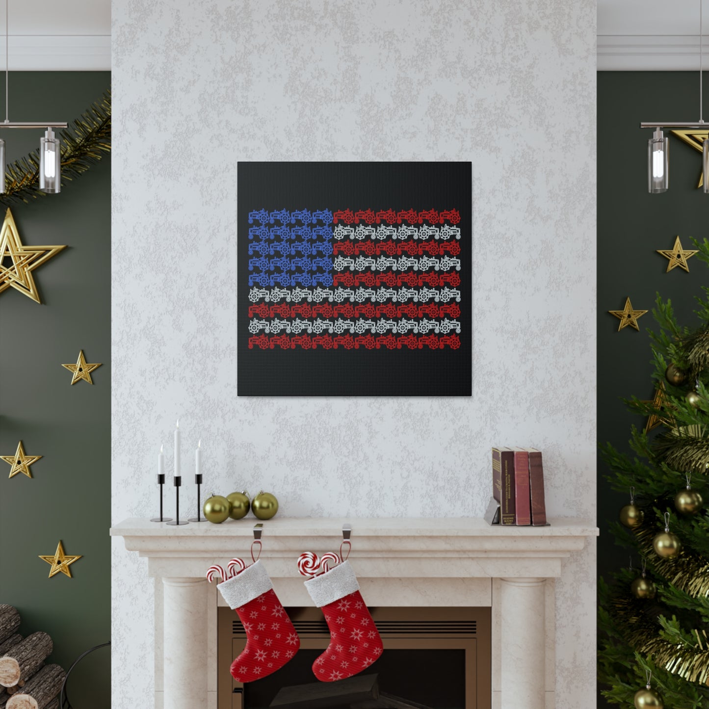 "Tractor American Flag" Wall Art - Weave Got Gifts - Unique Gifts You Won’t Find Anywhere Else!