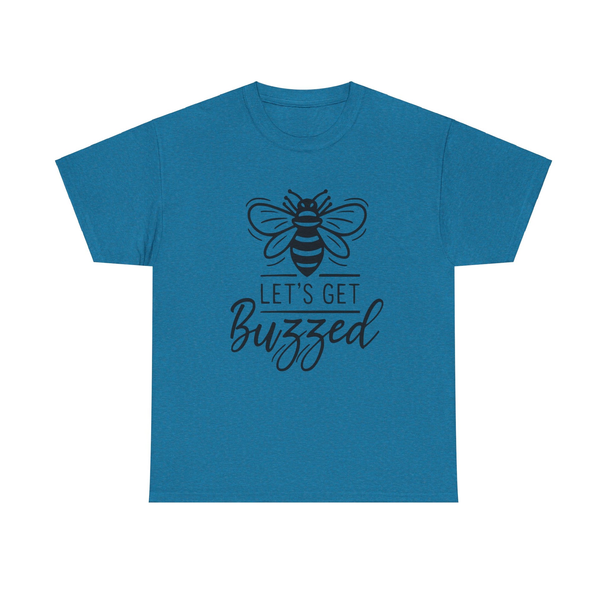 Let's Get Buzzed Bee Graphic T-Shirt - Fun Adult Humor Tee