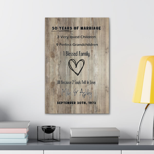 "50 Years Of Marriage" Wall Art - Weave Got Gifts - Unique Gifts You Won’t Find Anywhere Else!