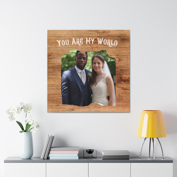 "You Are My World" Custom Photo Wall Art - Weave Got Gifts - Unique Gifts You Won’t Find Anywhere Else!