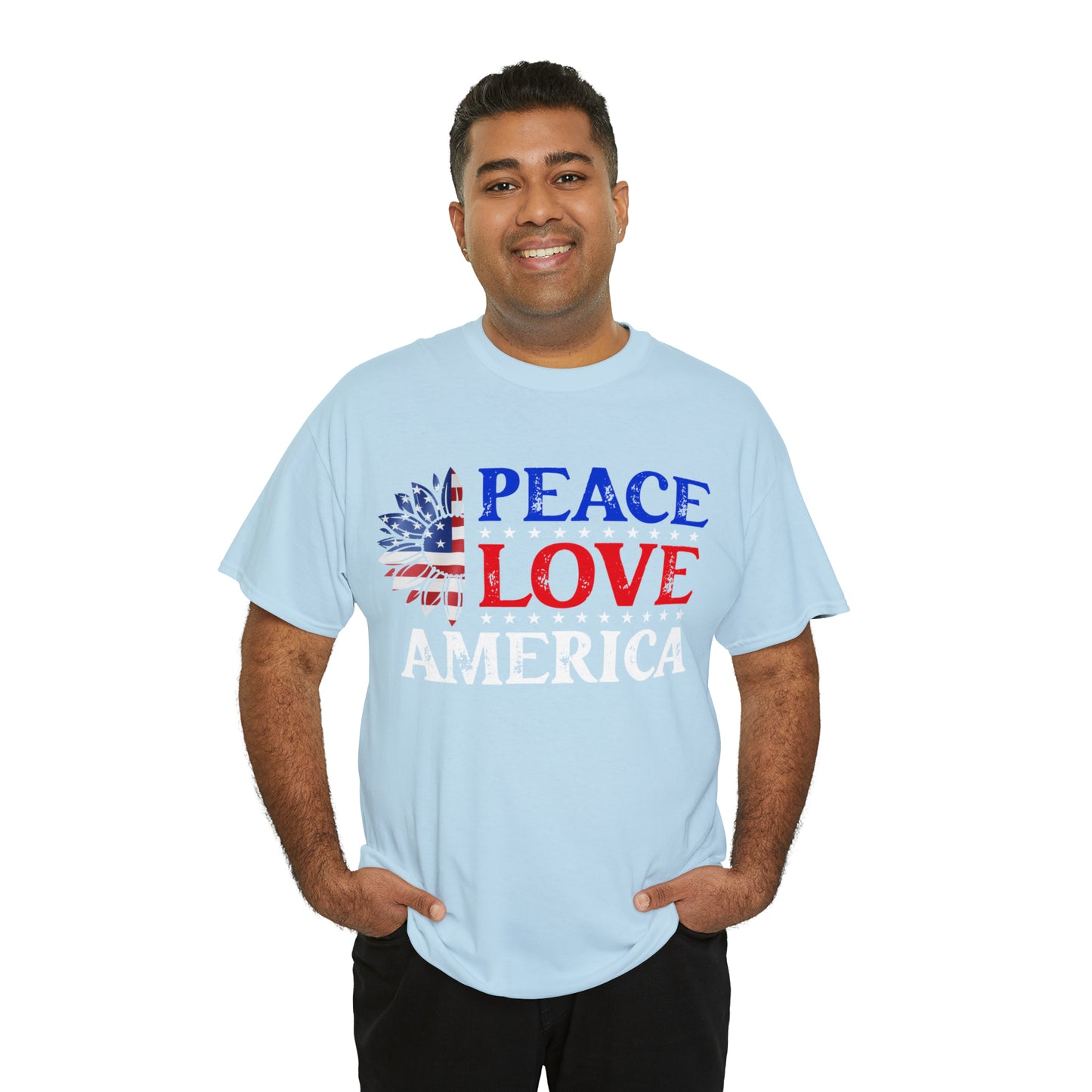 "Peace, Love, America" T-Shirt - Weave Got Gifts - Unique Gifts You Won’t Find Anywhere Else!