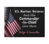 Military wall art honoring US Marine veterans with patriotic design
