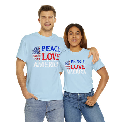 "Peace, Love, America" T-Shirt - Weave Got Gifts - Unique Gifts You Won’t Find Anywhere Else!