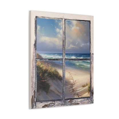 "Sandy Beach Window View" Wall Art - Weave Got Gifts - Unique Gifts You Won’t Find Anywhere Else!