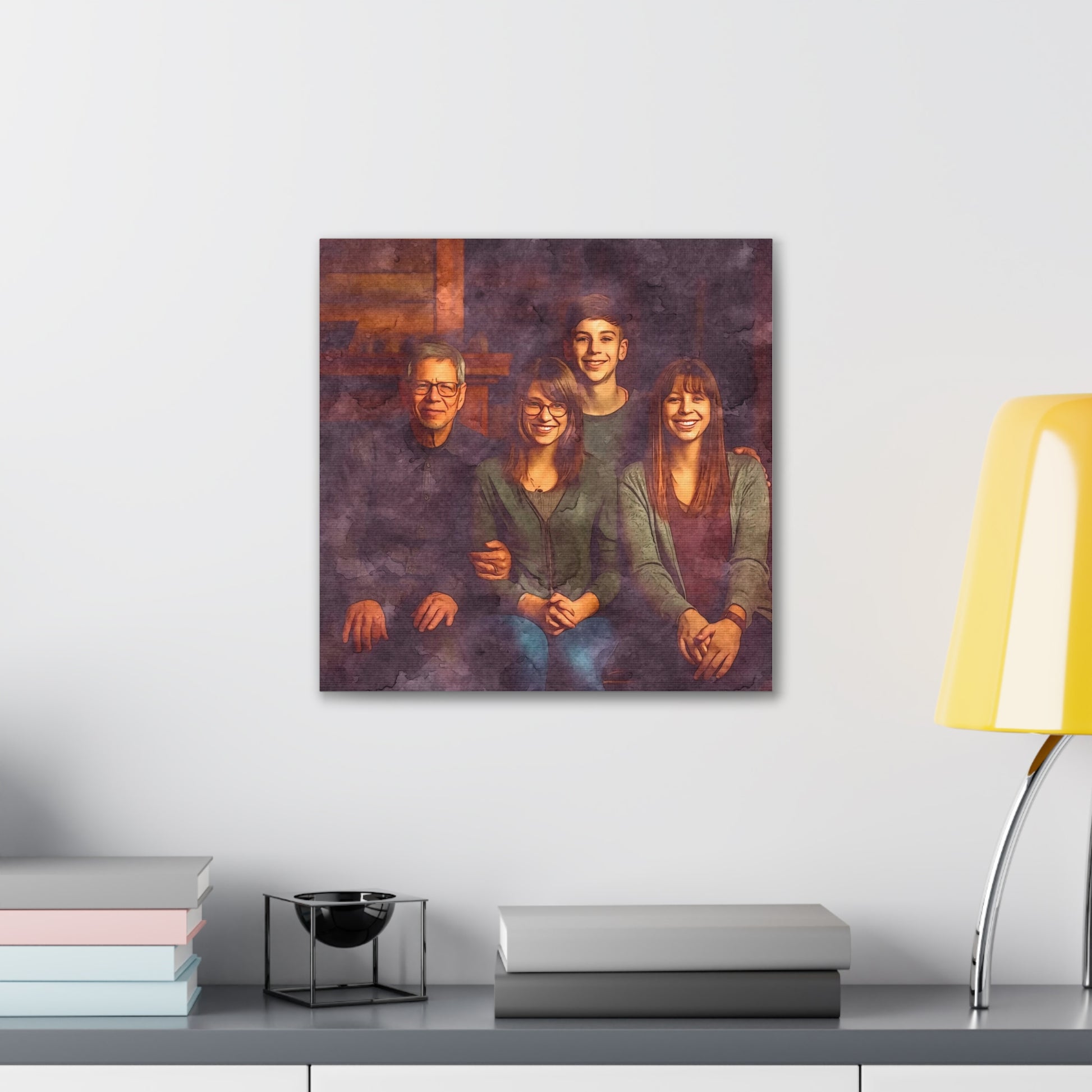 "Family In Watercolor" Custom Wall Art - Weave Got Gifts - Unique Gifts You Won’t Find Anywhere Else!