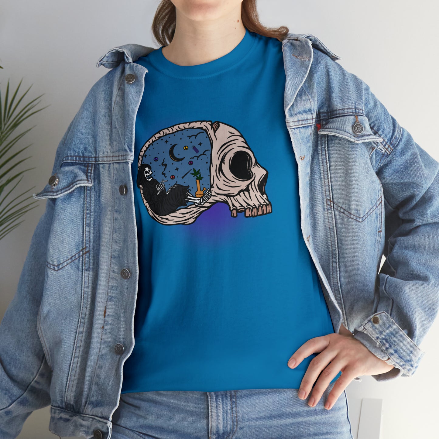 "Grim Reaper Inside Skull Smoking Cannabis" T-Shirt - Weave Got Gifts - Unique Gifts You Won’t Find Anywhere Else!