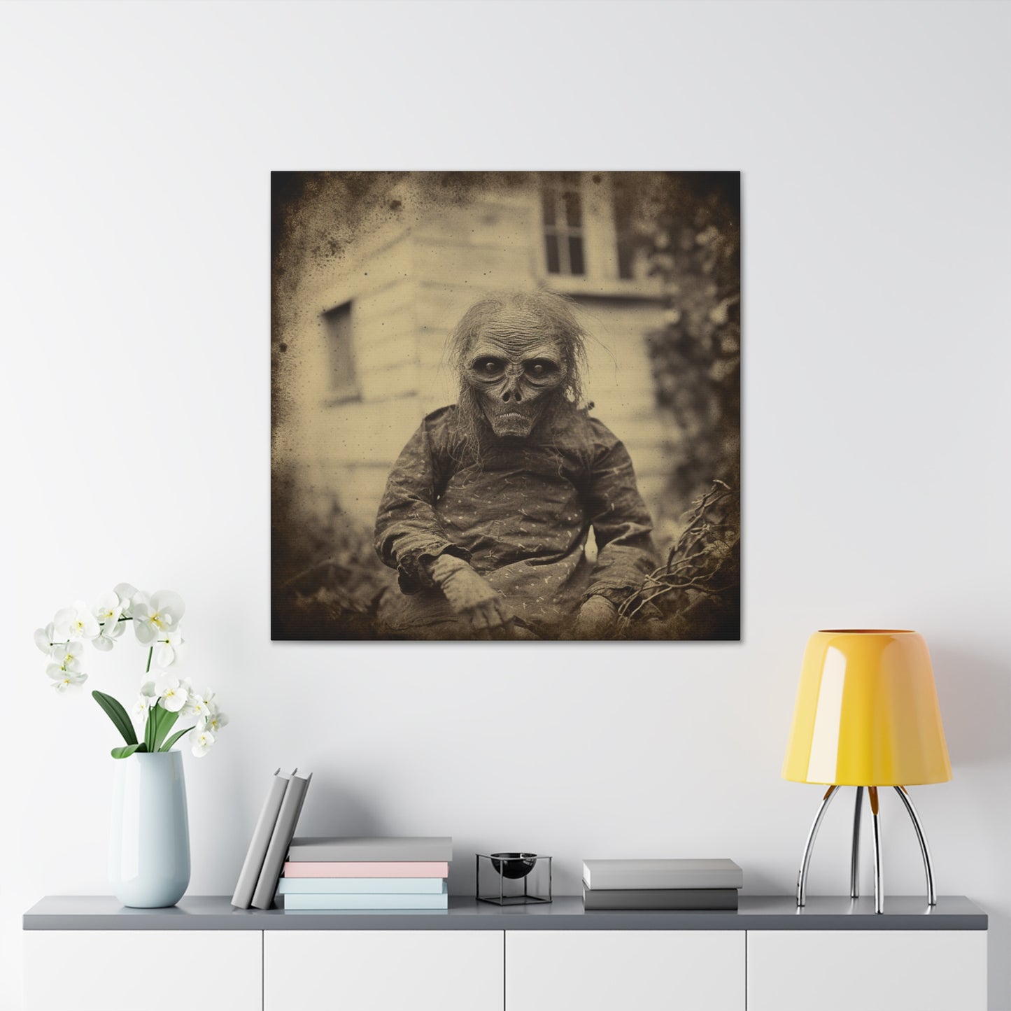 "Haunted Alien Skull" Wall Art - Weave Got Gifts - Unique Gifts You Won’t Find Anywhere Else!