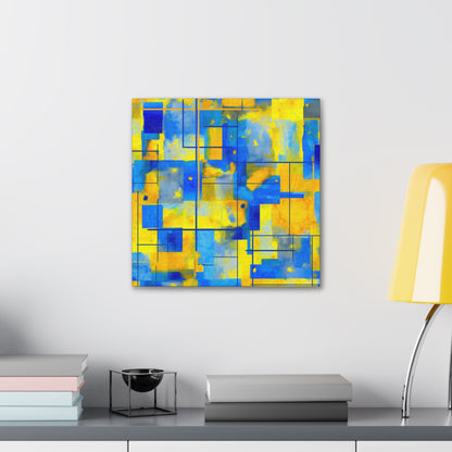 "Yellow & Blue" Canvas Wall Art - Weave Got Gifts - Unique Gifts You Won’t Find Anywhere Else!