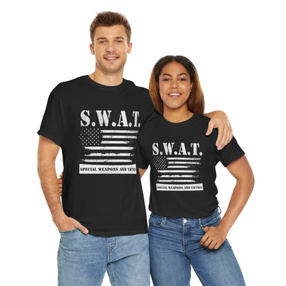 SWAT tactical shirt for men with patriotic design
