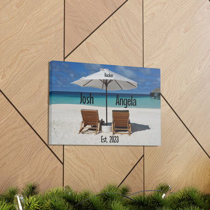 "Beach Chairs Honeymoon" Custom Wall Art - Weave Got Gifts - Unique Gifts You Won’t Find Anywhere Else!